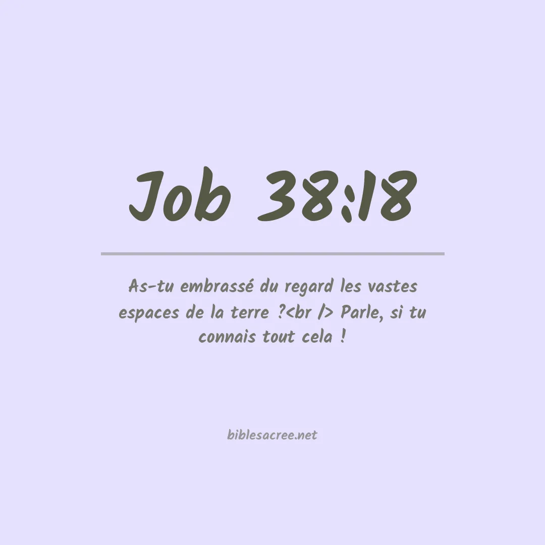 Job - 38:18
