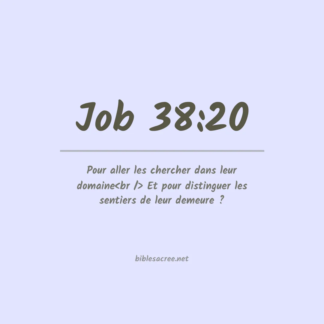 Job - 38:20