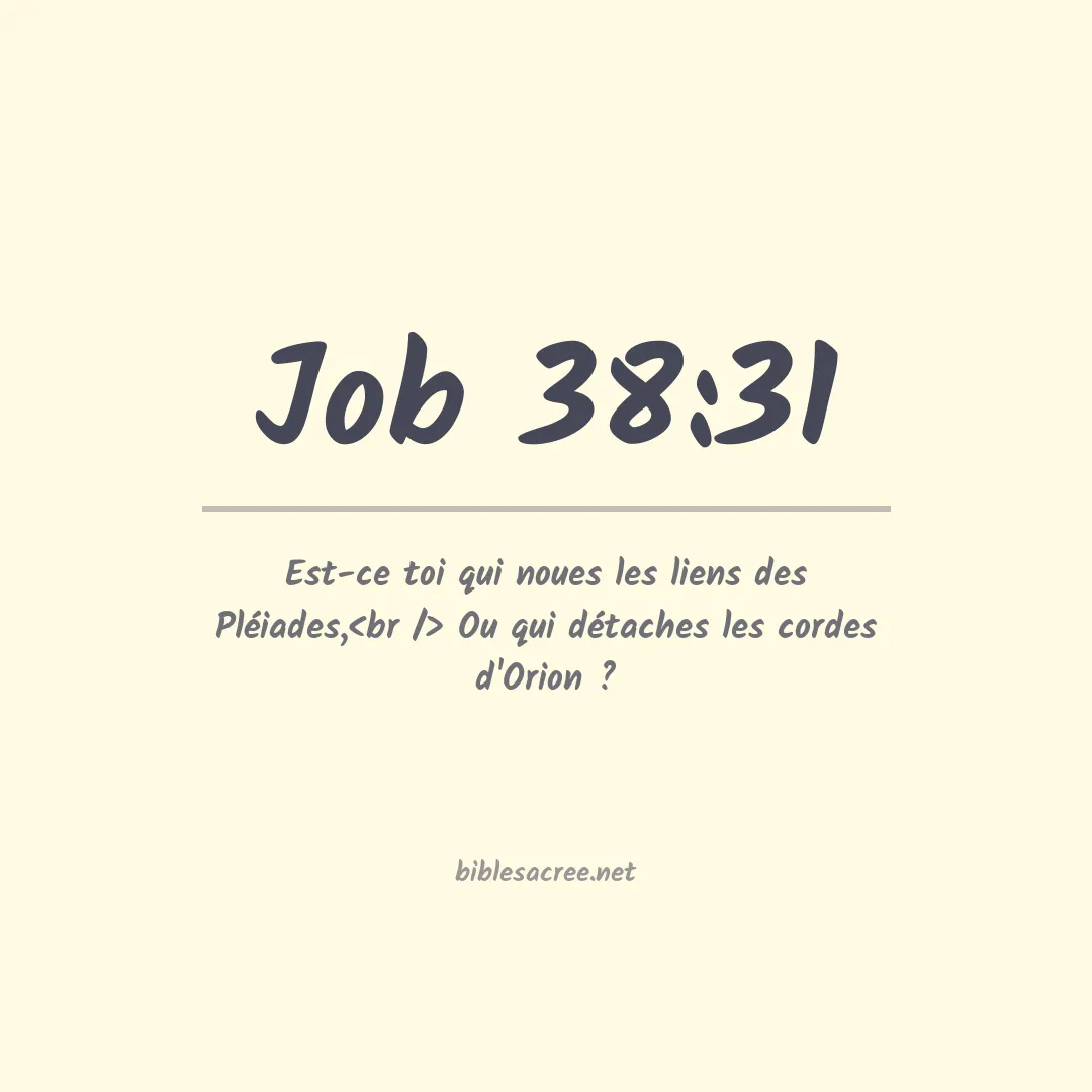 Job - 38:31