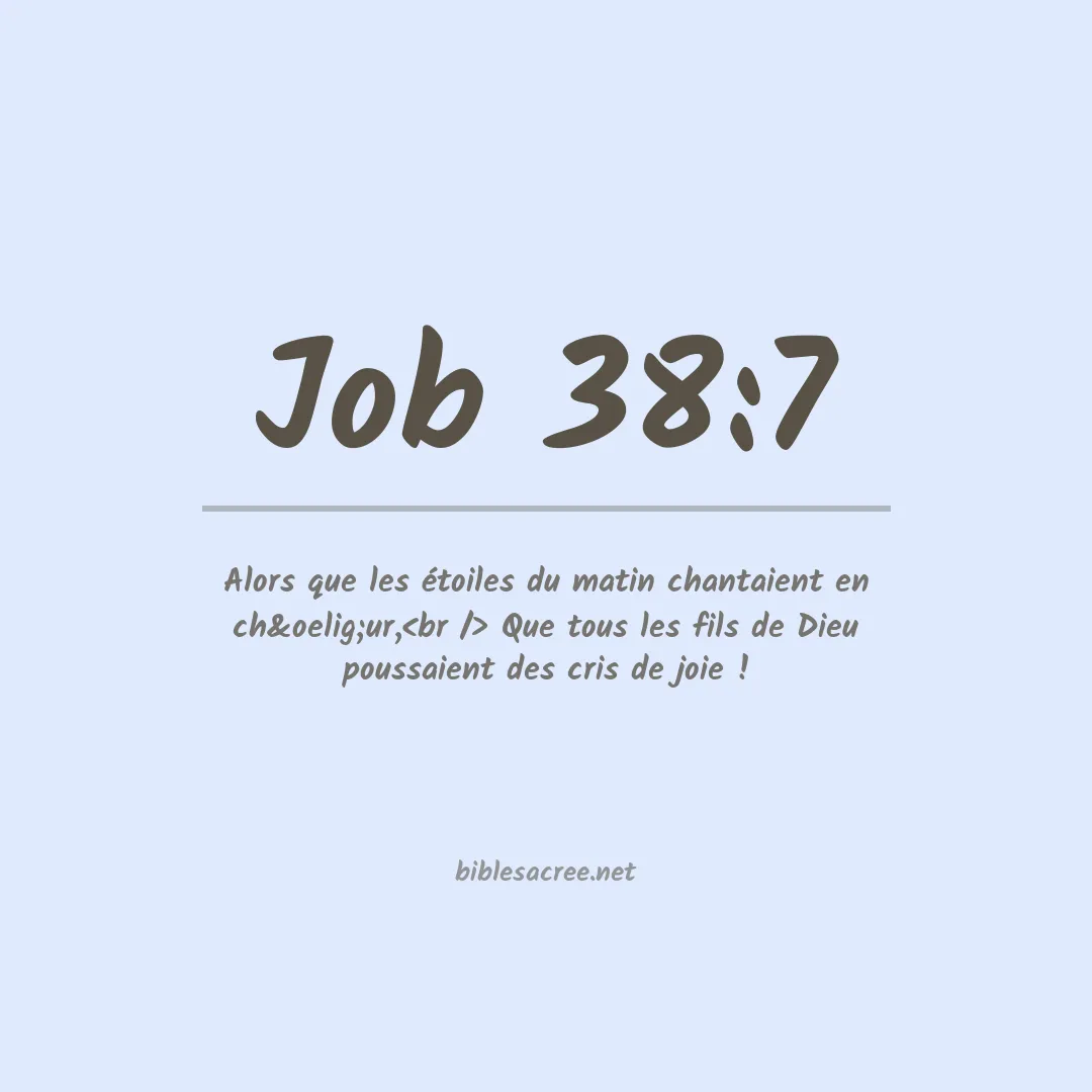 Job - 38:7
