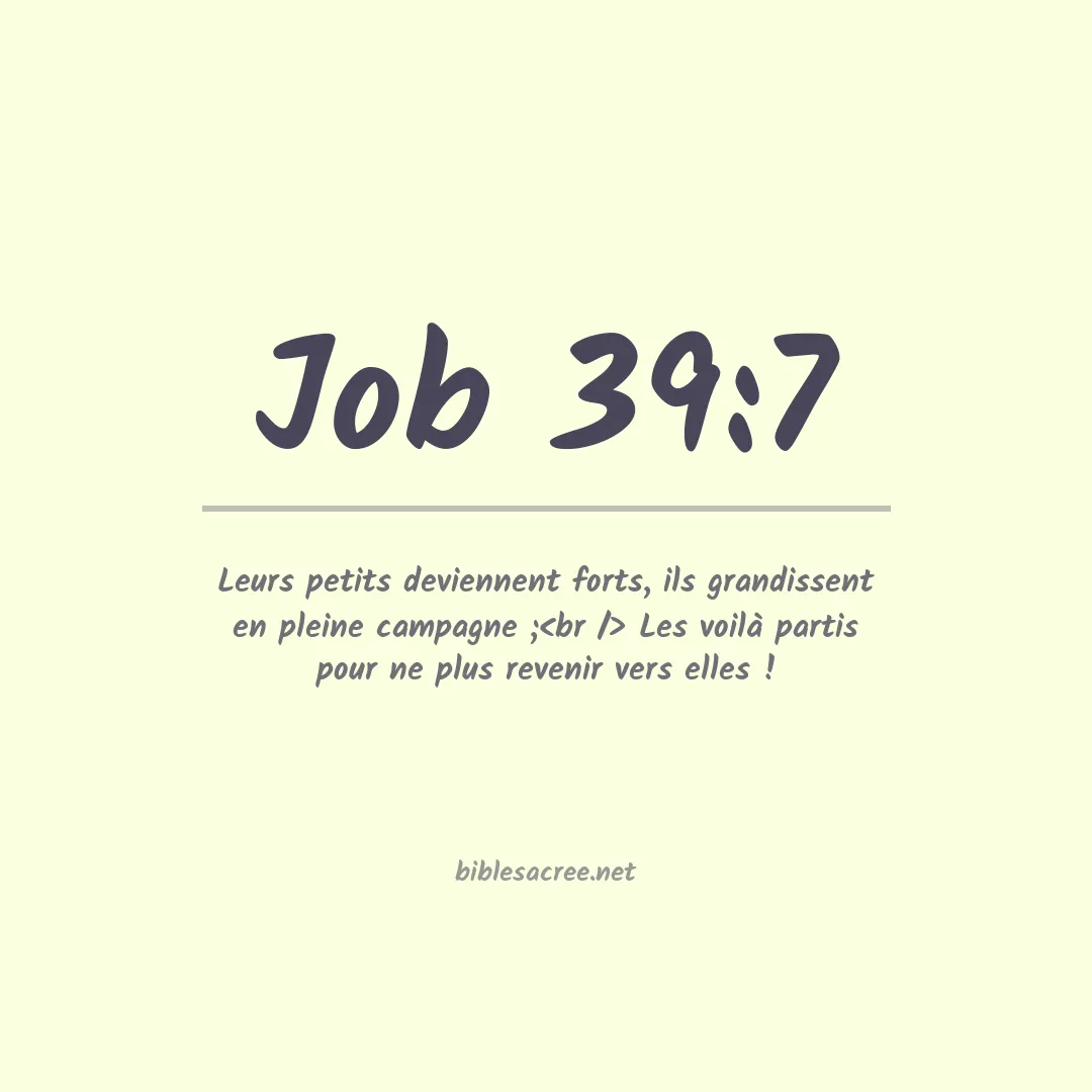 Job - 39:7