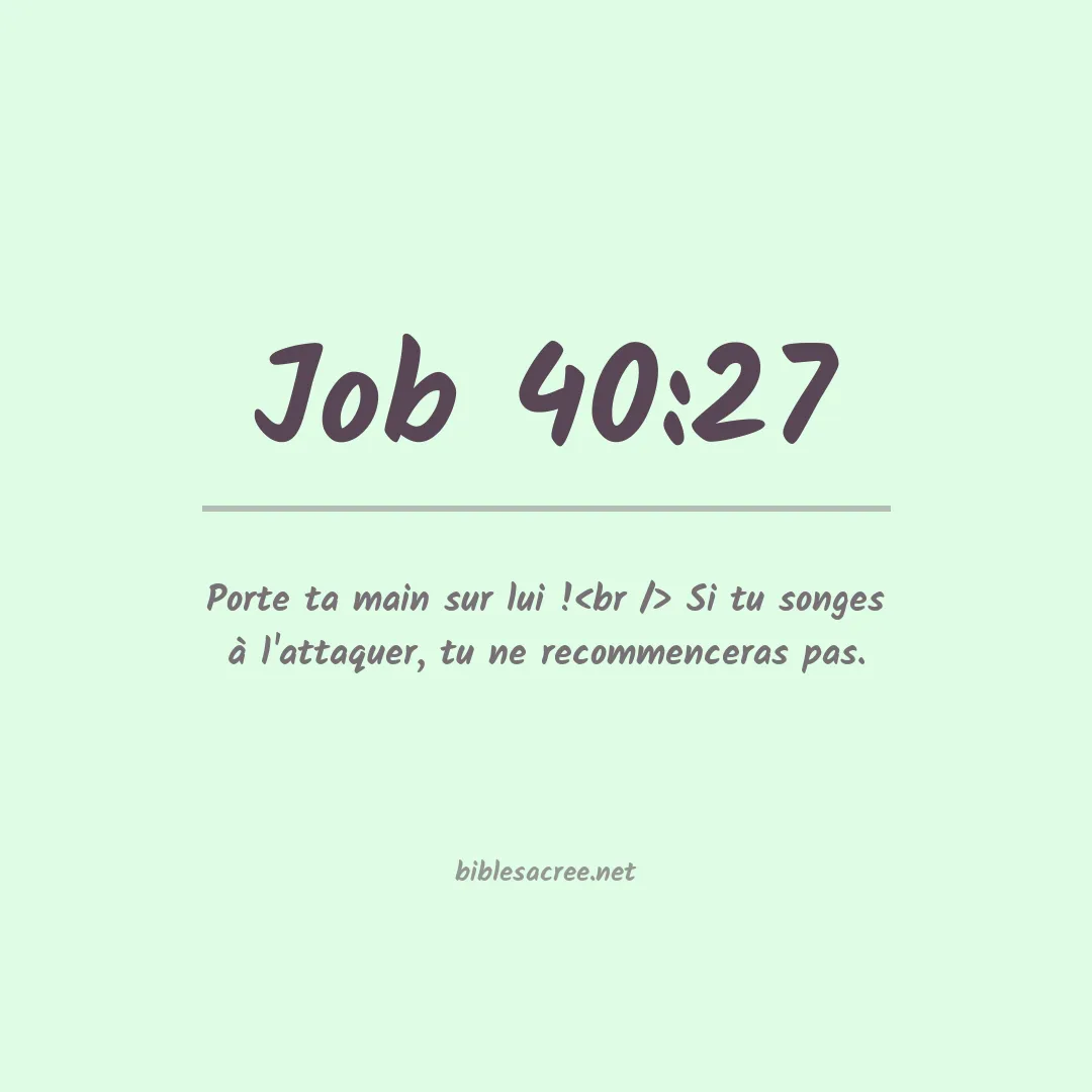 Job - 40:27