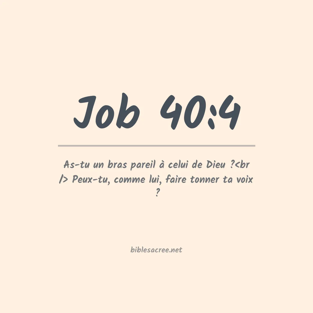 Job - 40:4
