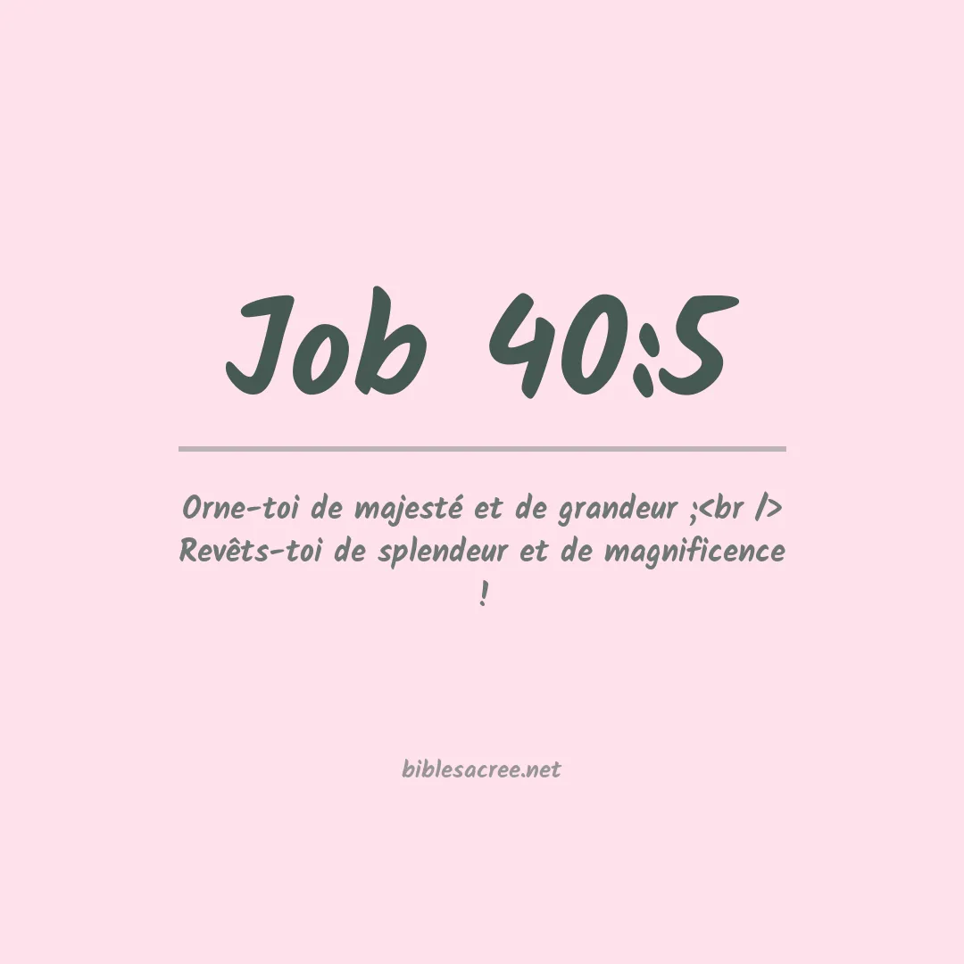 Job - 40:5