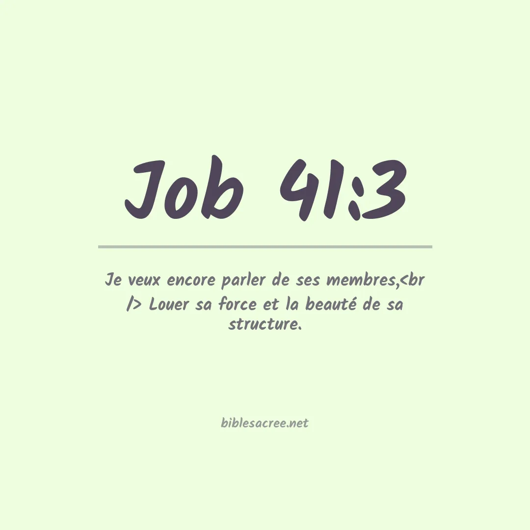 Job - 41:3