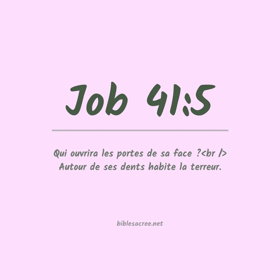 Job - 41:5