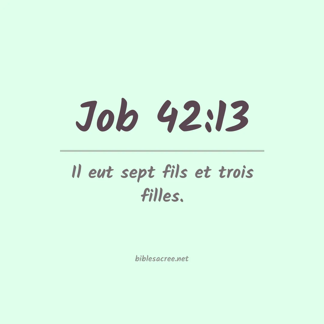 Job - 42:13