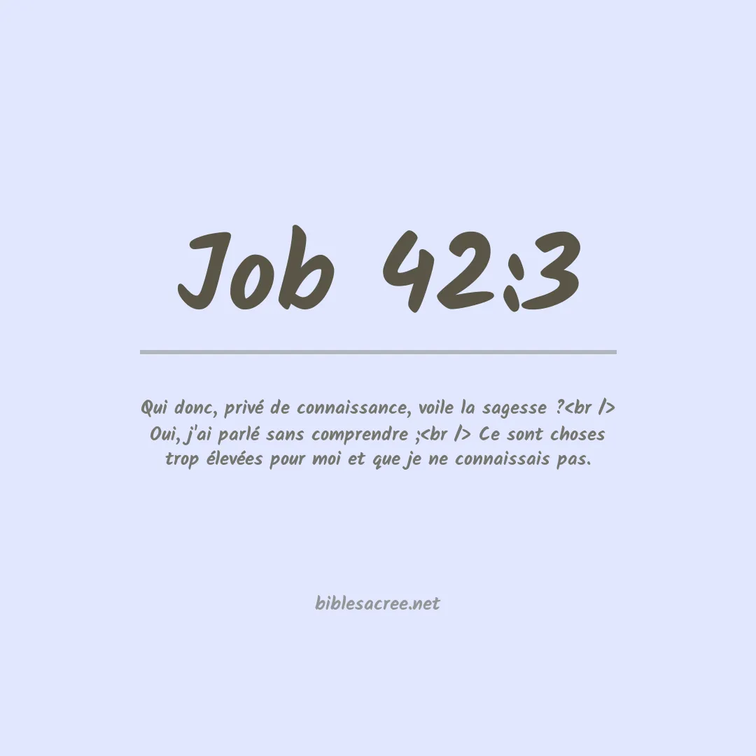 Job - 42:3