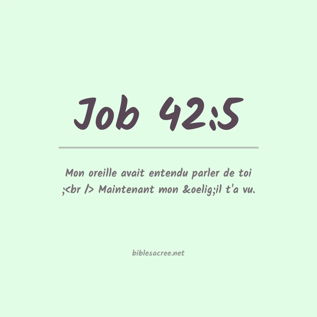 Job - 42:5