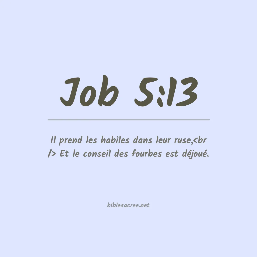 Job - 5:13