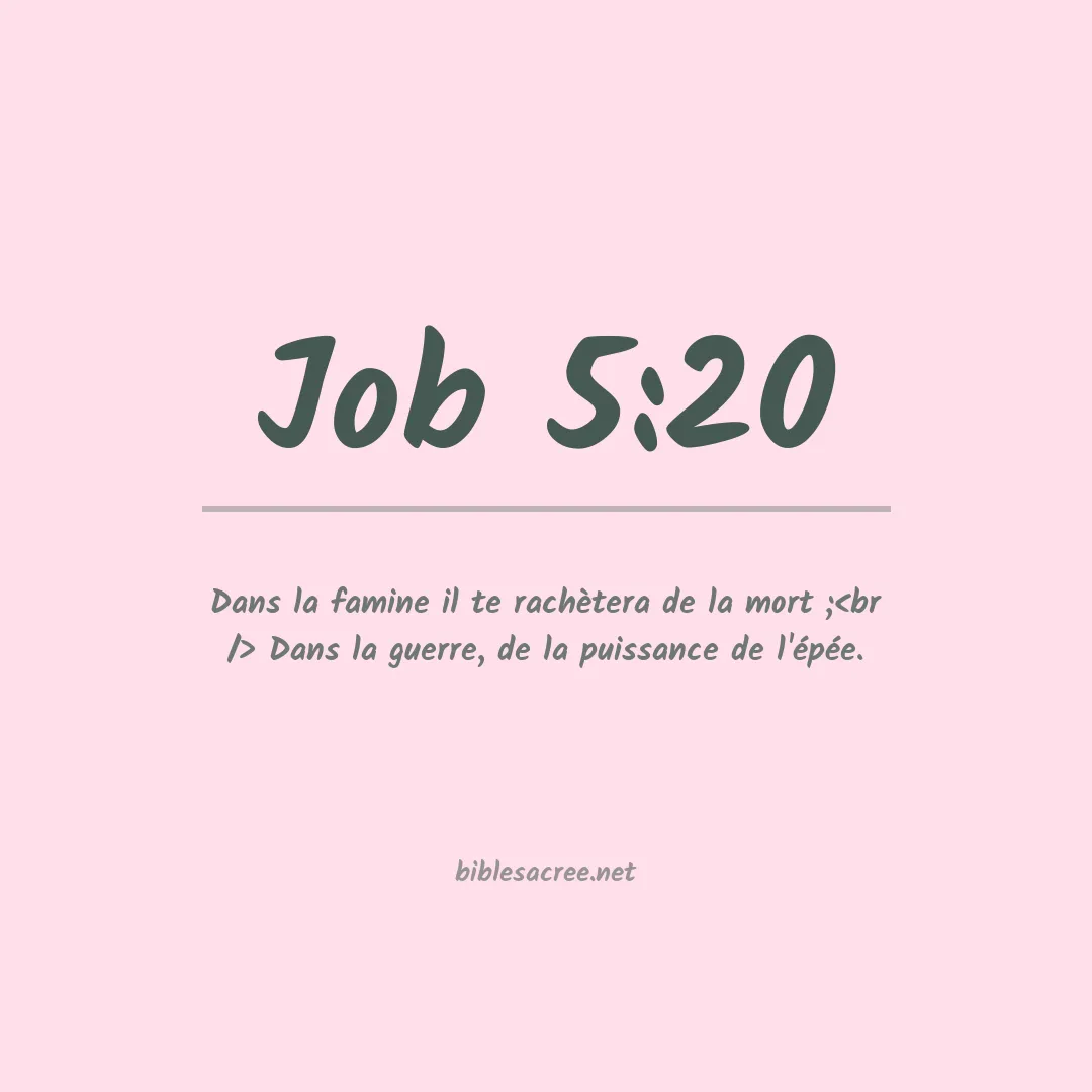 Job - 5:20