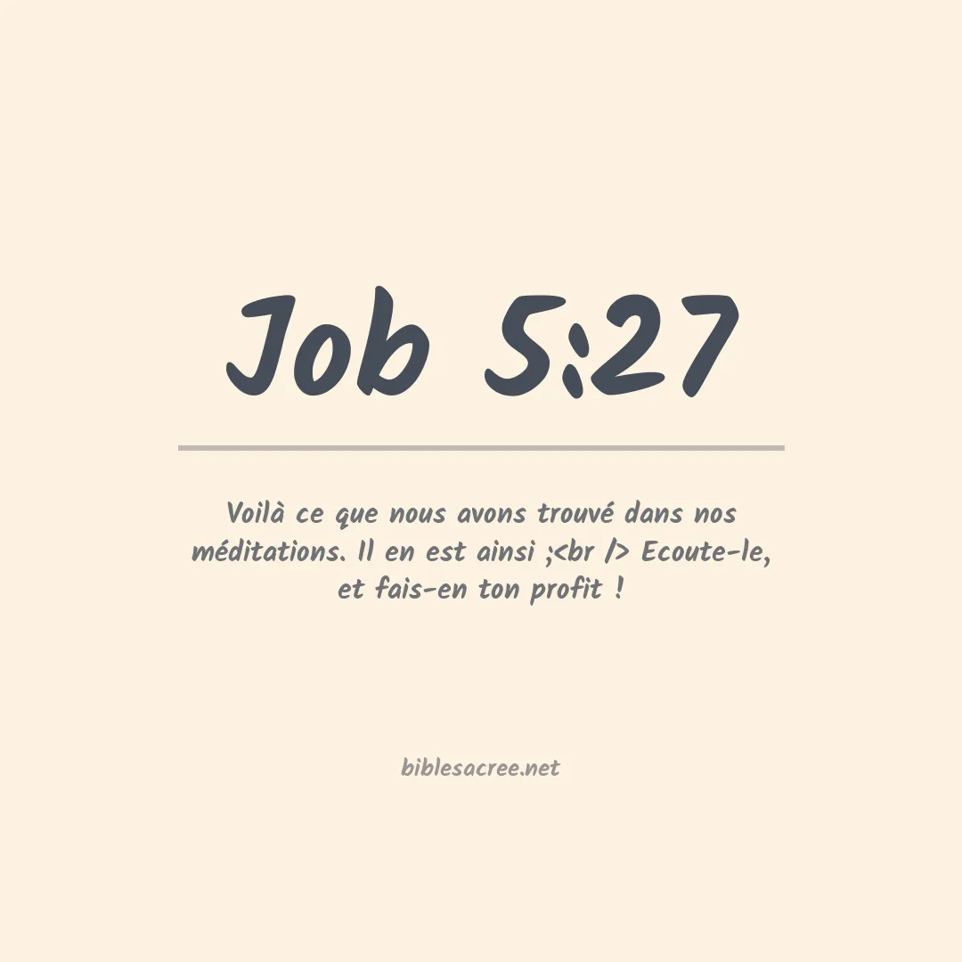 Job - 5:27