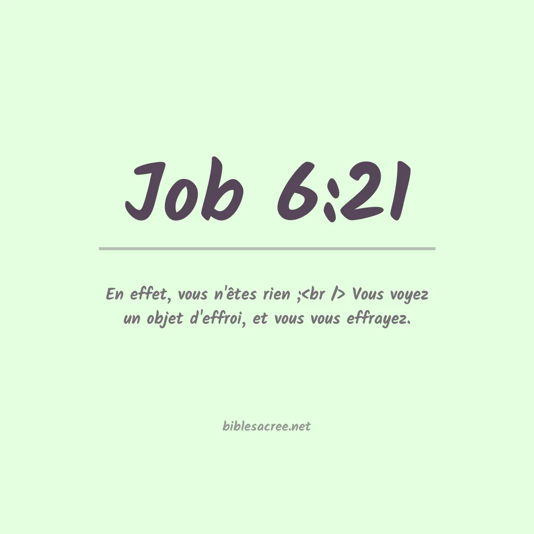 Job - 6:21