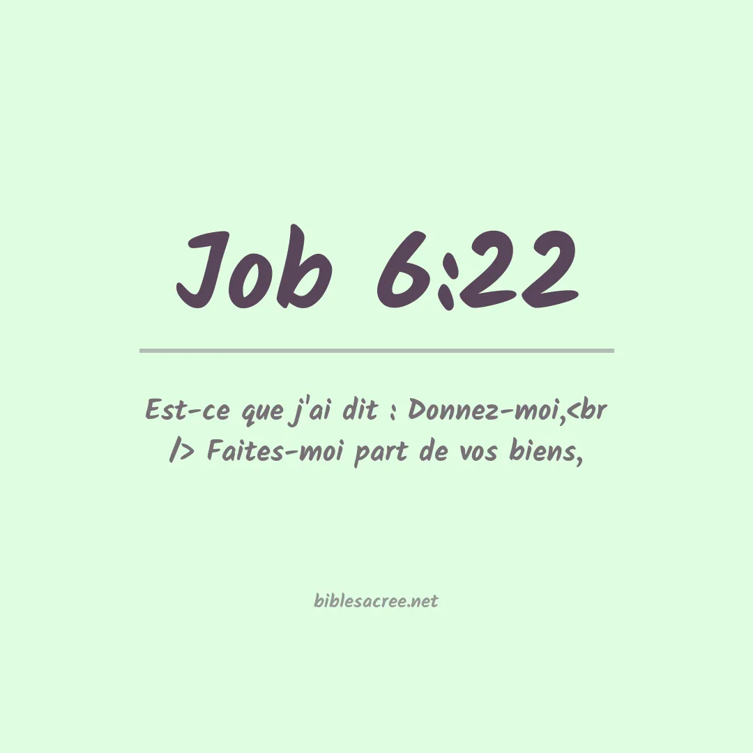 Job - 6:22