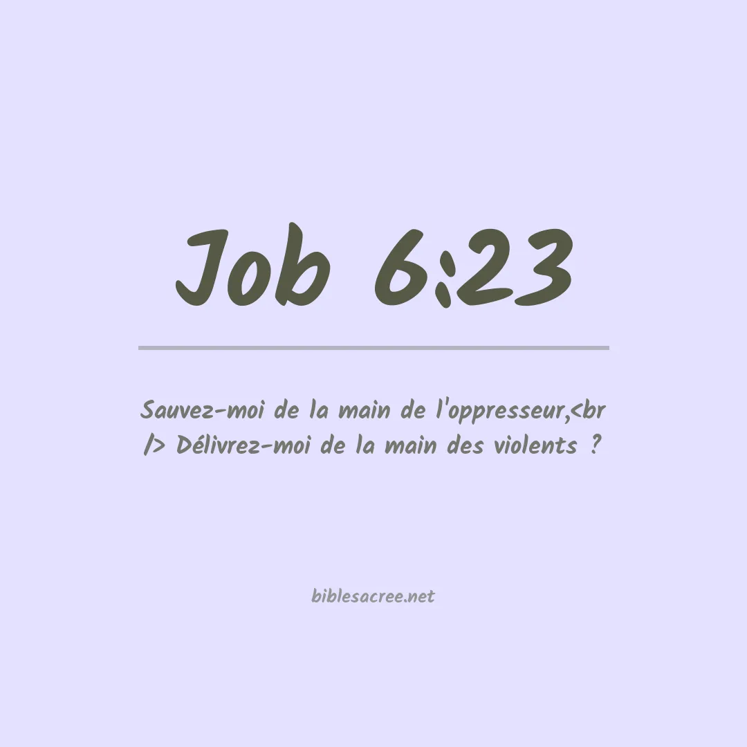 Job - 6:23