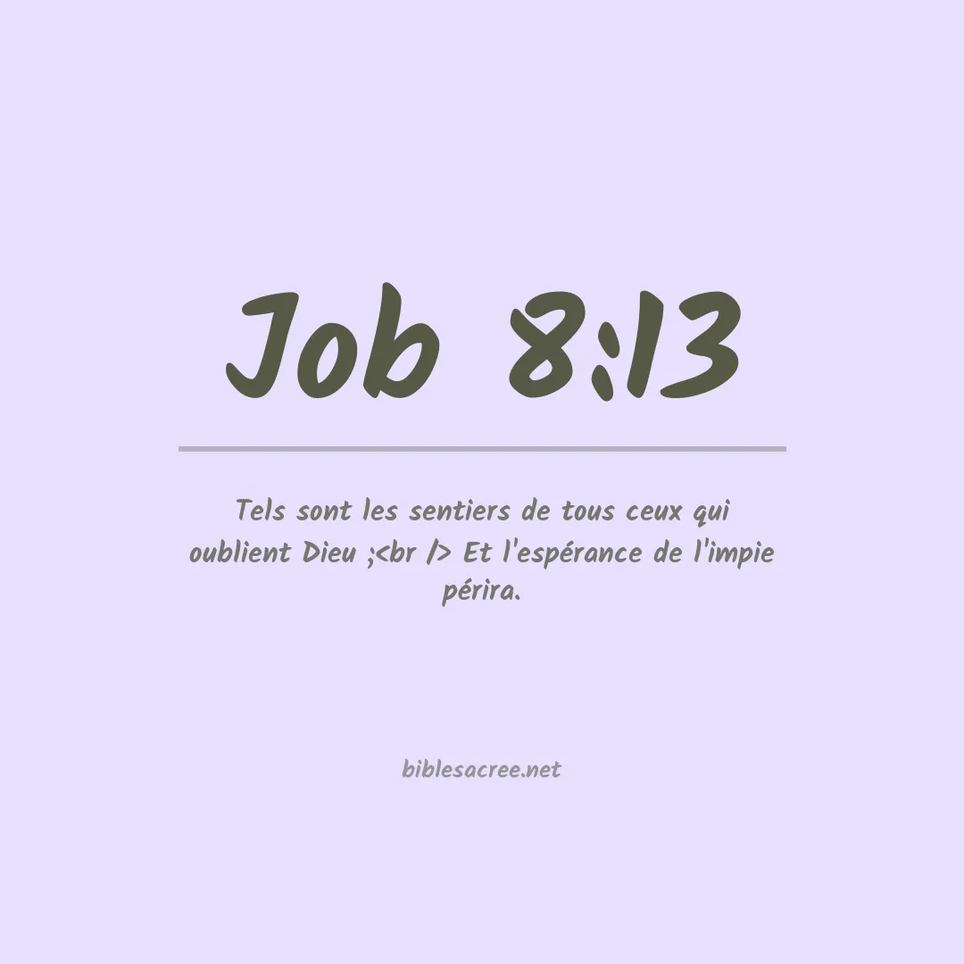 Job - 8:13