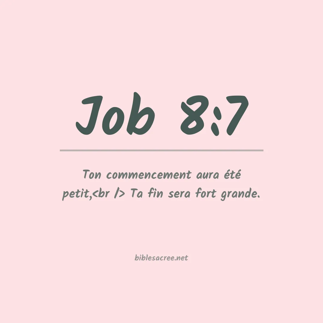 Job - 8:7