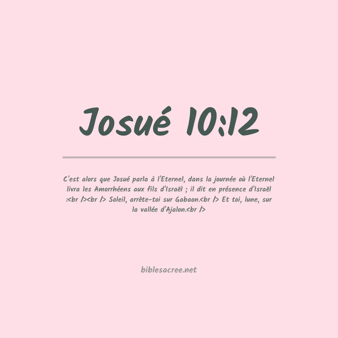 Josué - 10:12