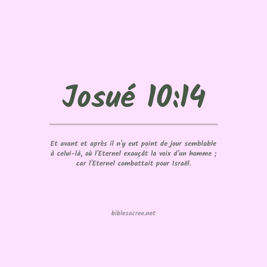 Josué - 10:14