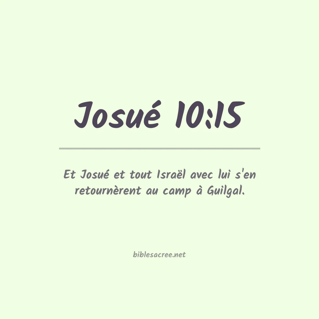 Josué - 10:15