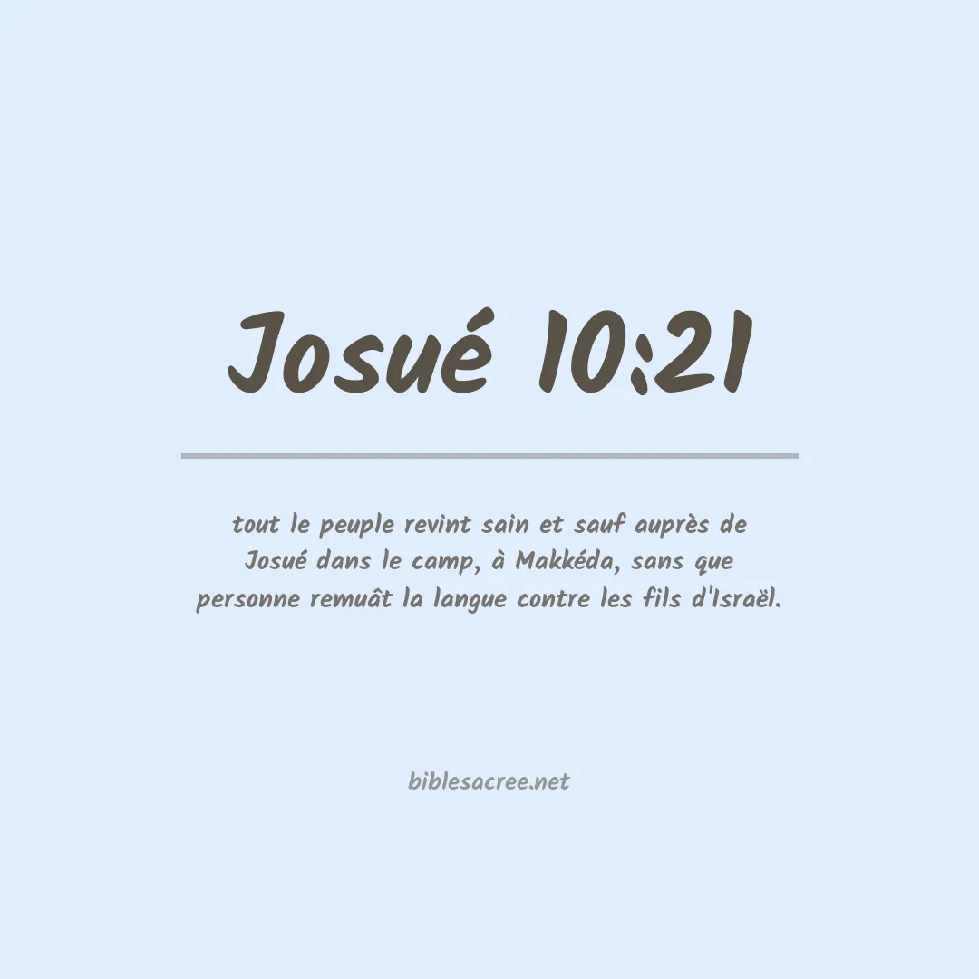 Josué - 10:21