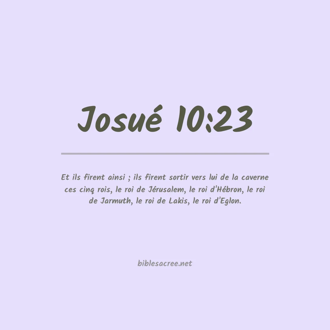 Josué - 10:23