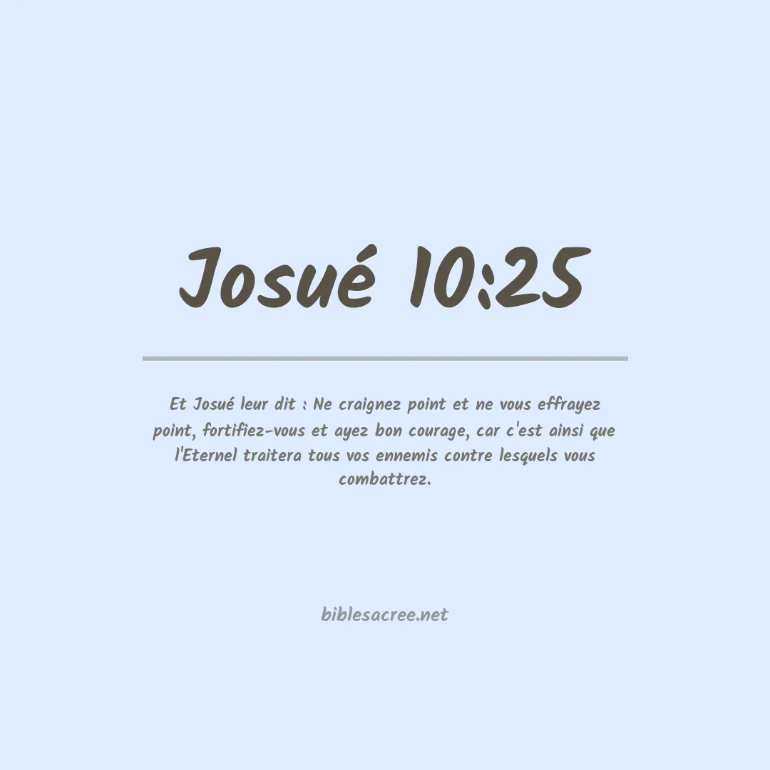 Josué - 10:25