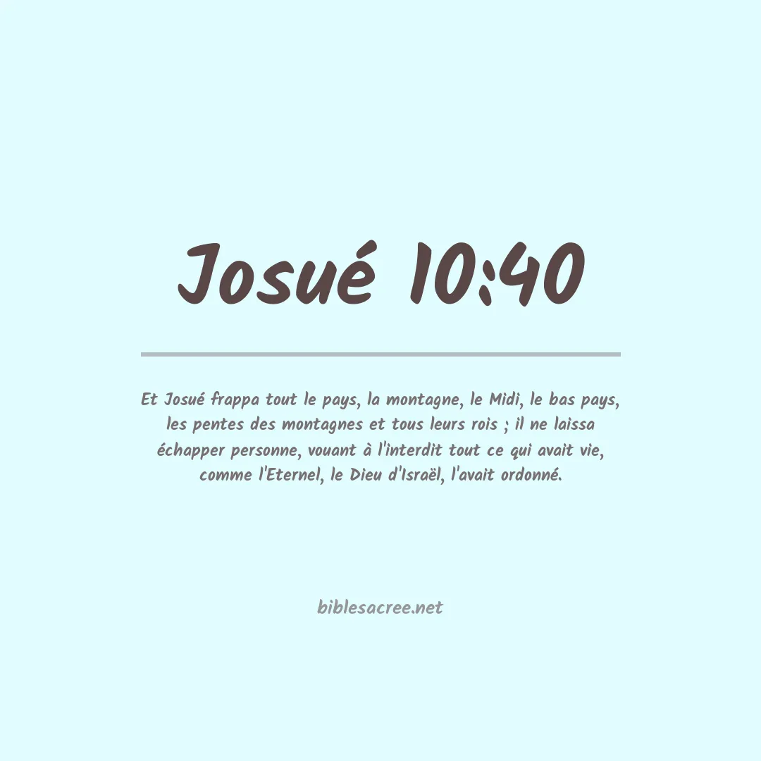 Josué - 10:40