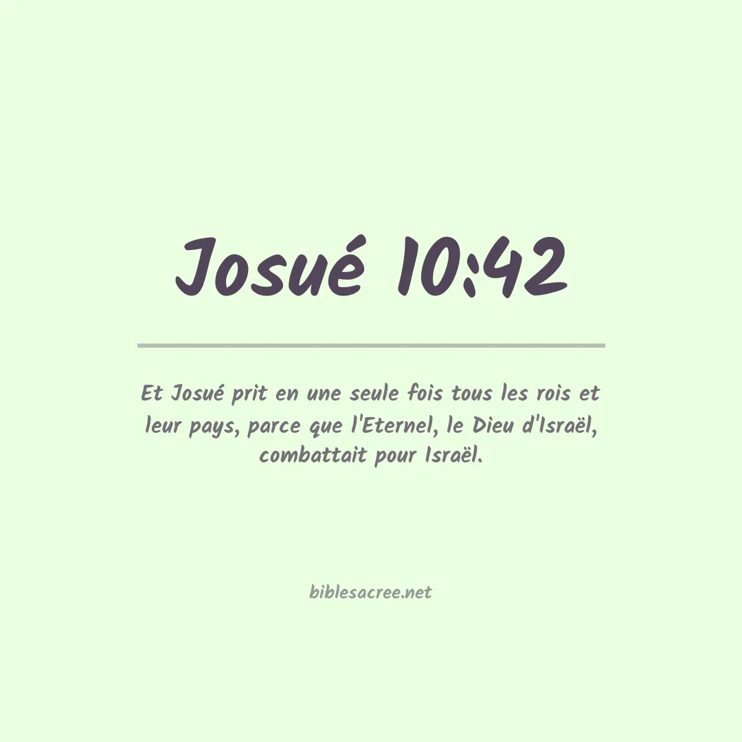 Josué - 10:42