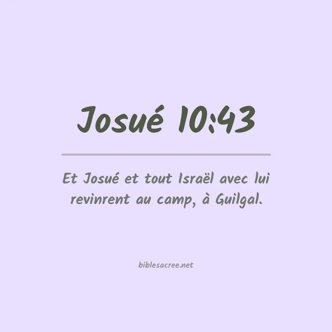 Josué - 10:43
