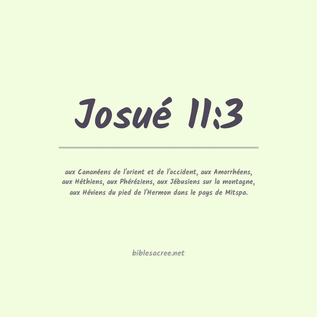 Josué - 11:3
