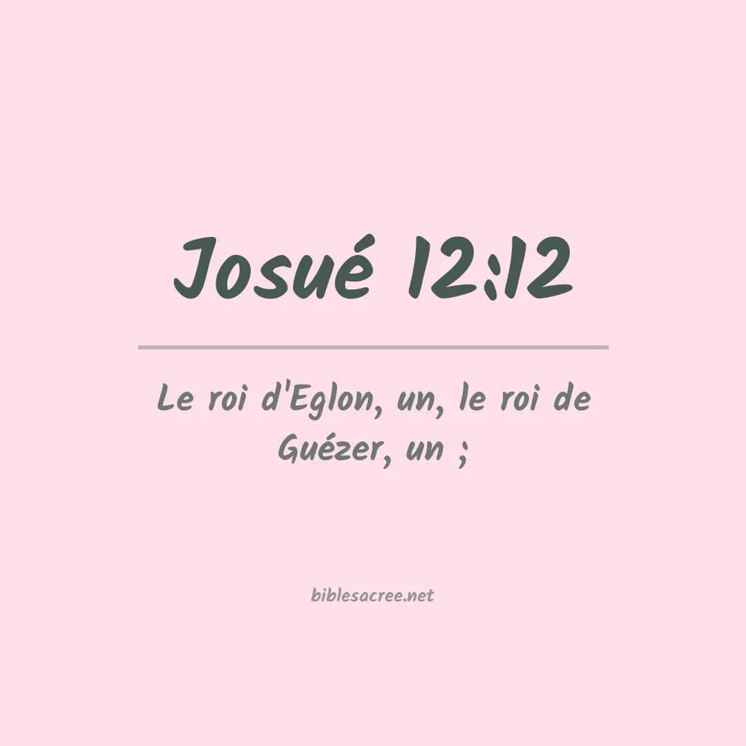 Josué - 12:12