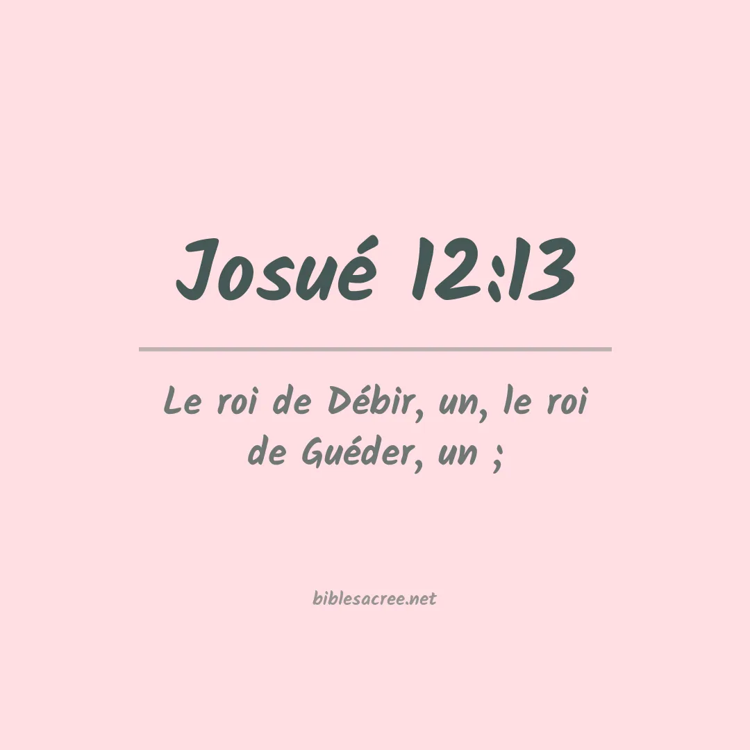 Josué - 12:13