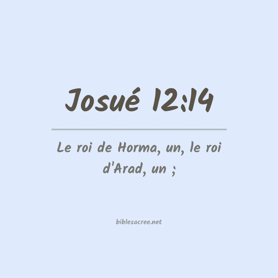 Josué - 12:14