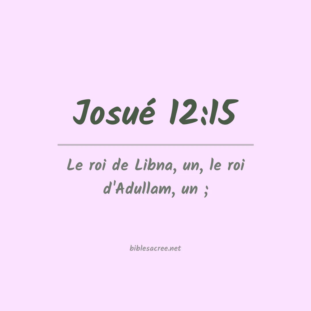 Josué - 12:15