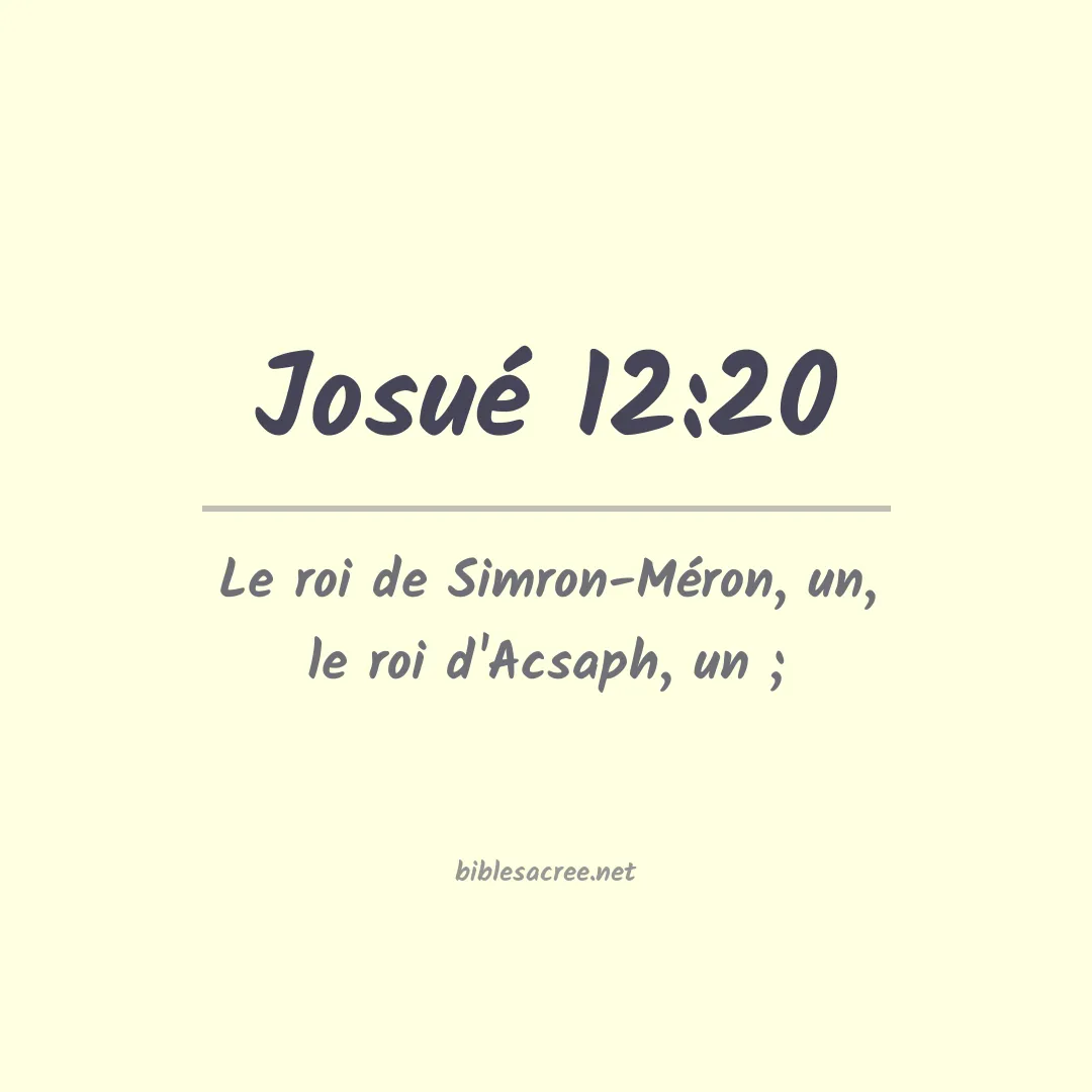 Josué - 12:20