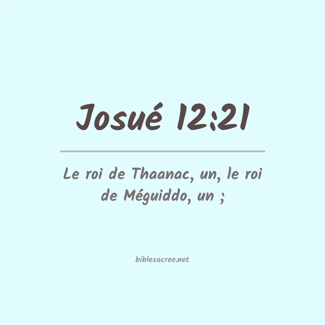 Josué - 12:21