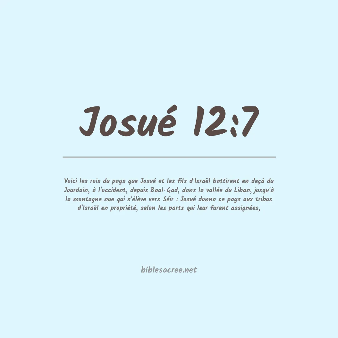 Josué - 12:7