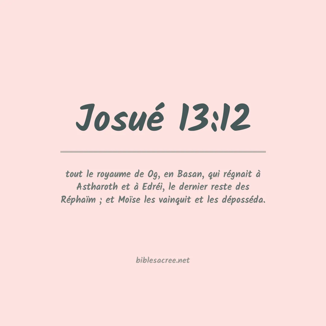Josué - 13:12