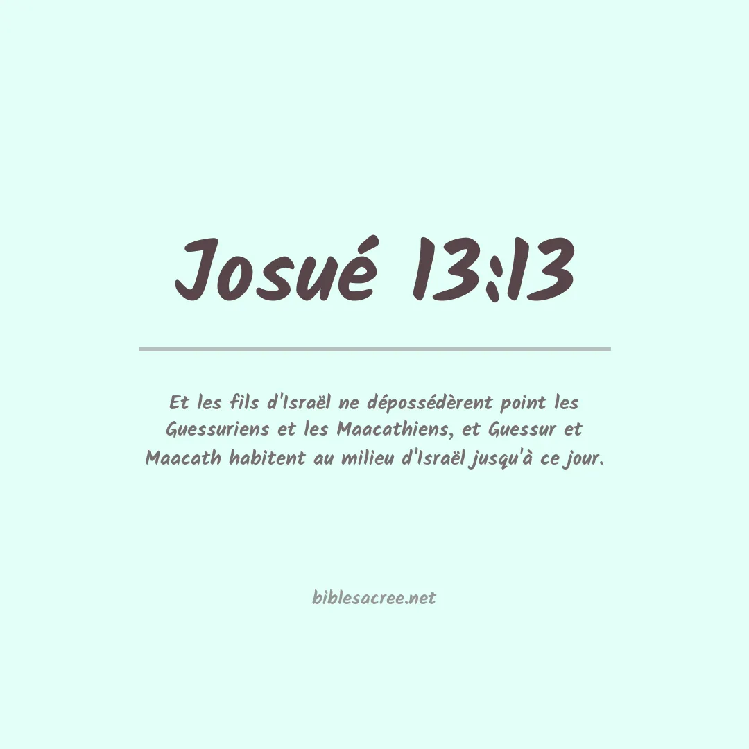 Josué - 13:13