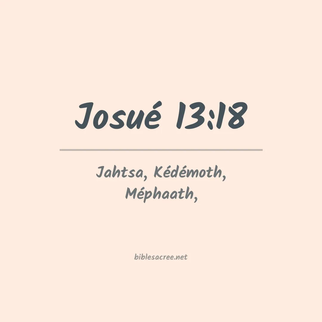 Josué - 13:18