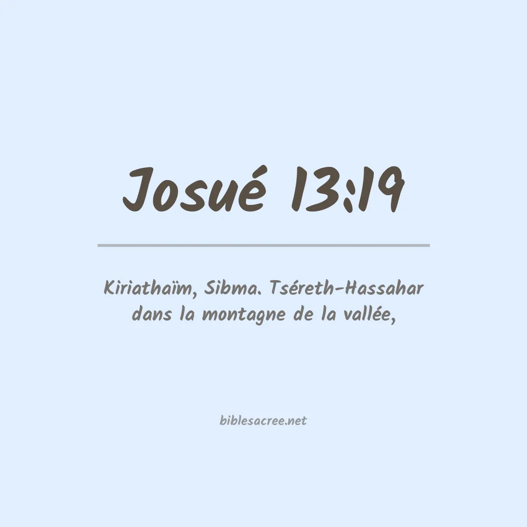 Josué - 13:19