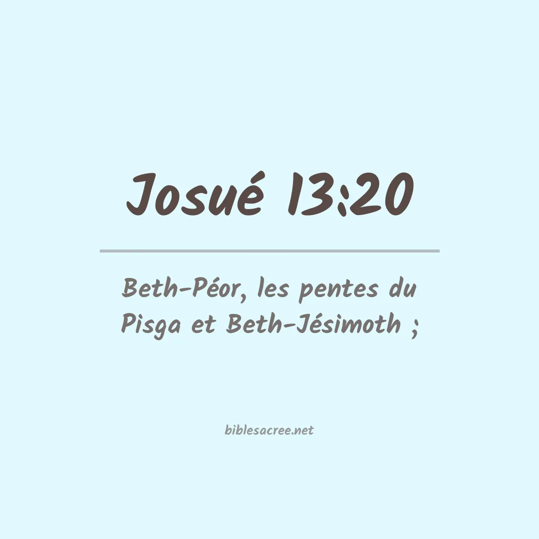 Josué - 13:20