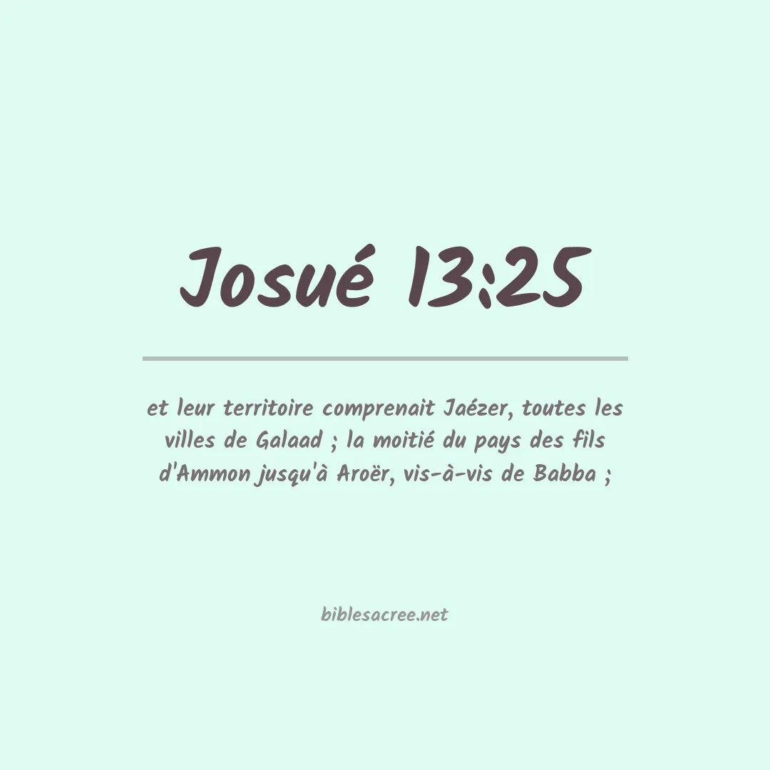 Josué - 13:25