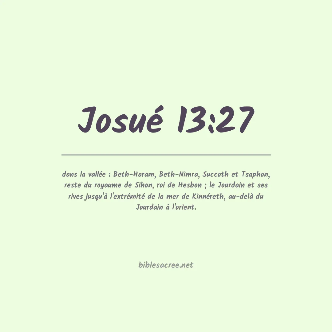 Josué - 13:27