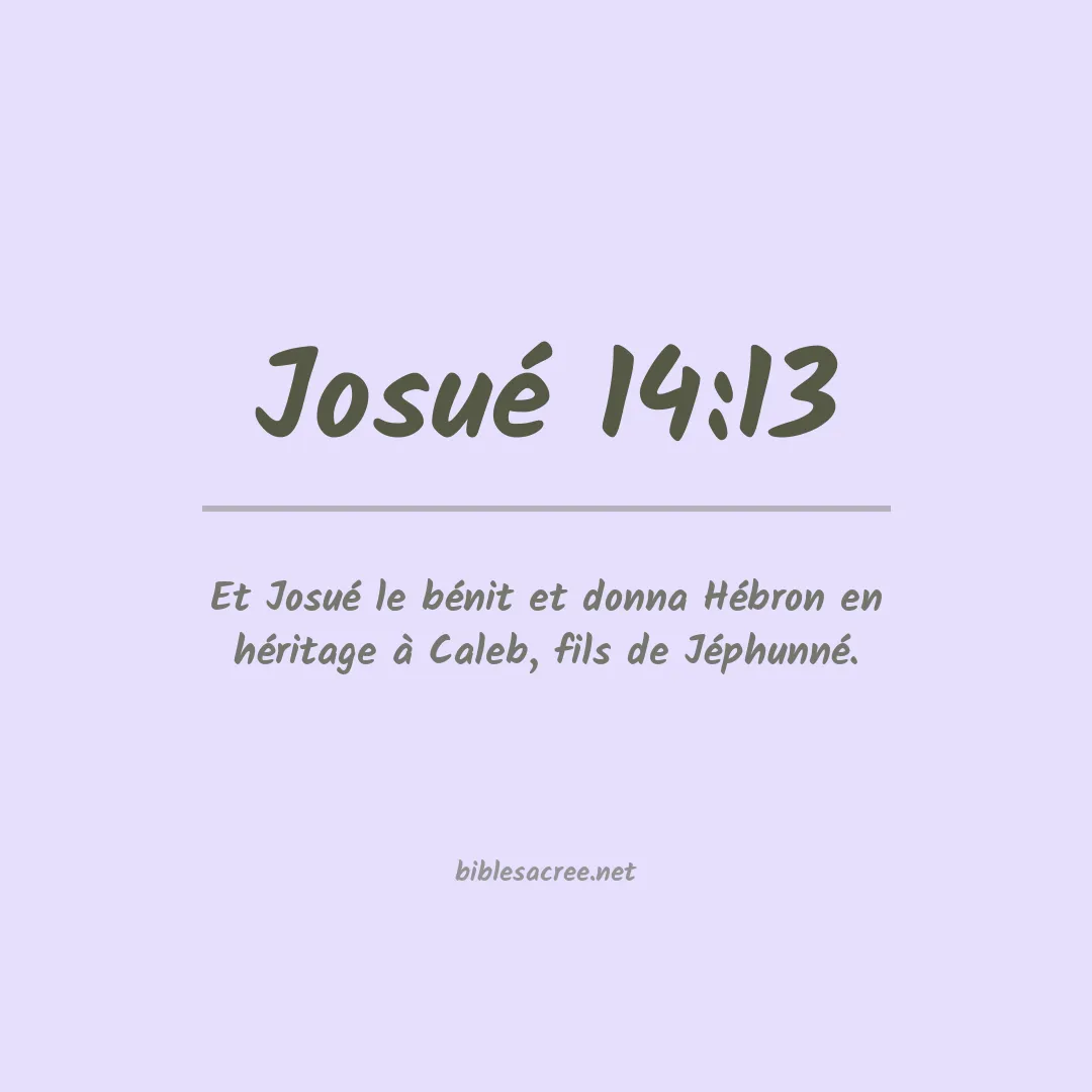 Josué - 14:13