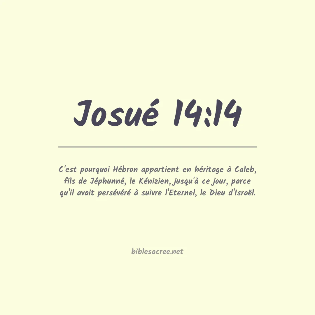 Josué - 14:14