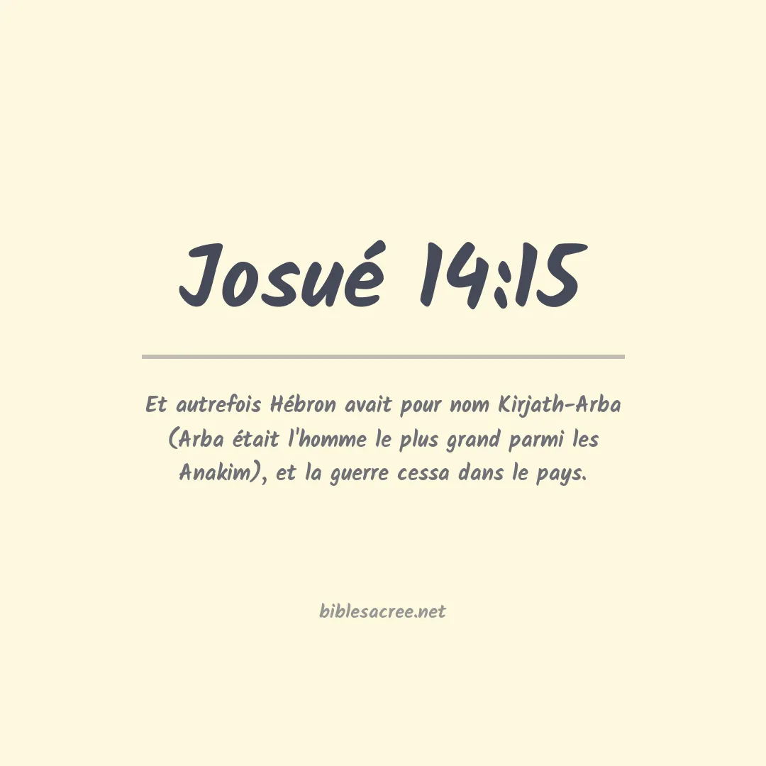 Josué - 14:15