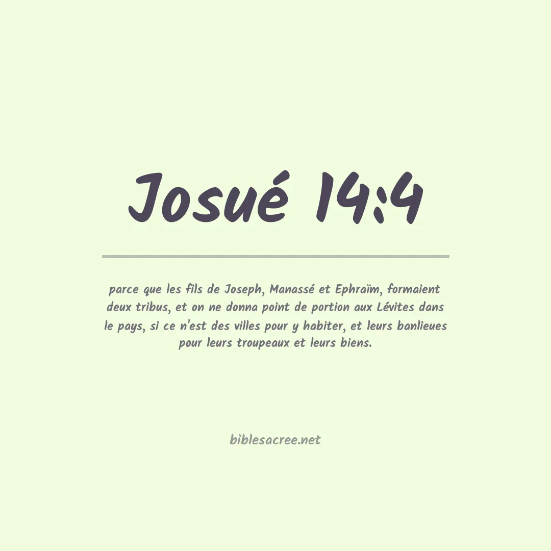 Josué - 14:4