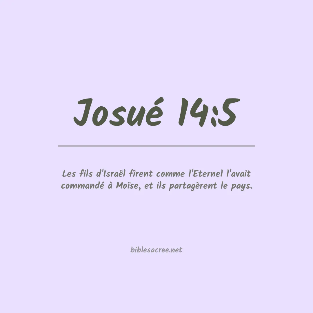 Josué - 14:5